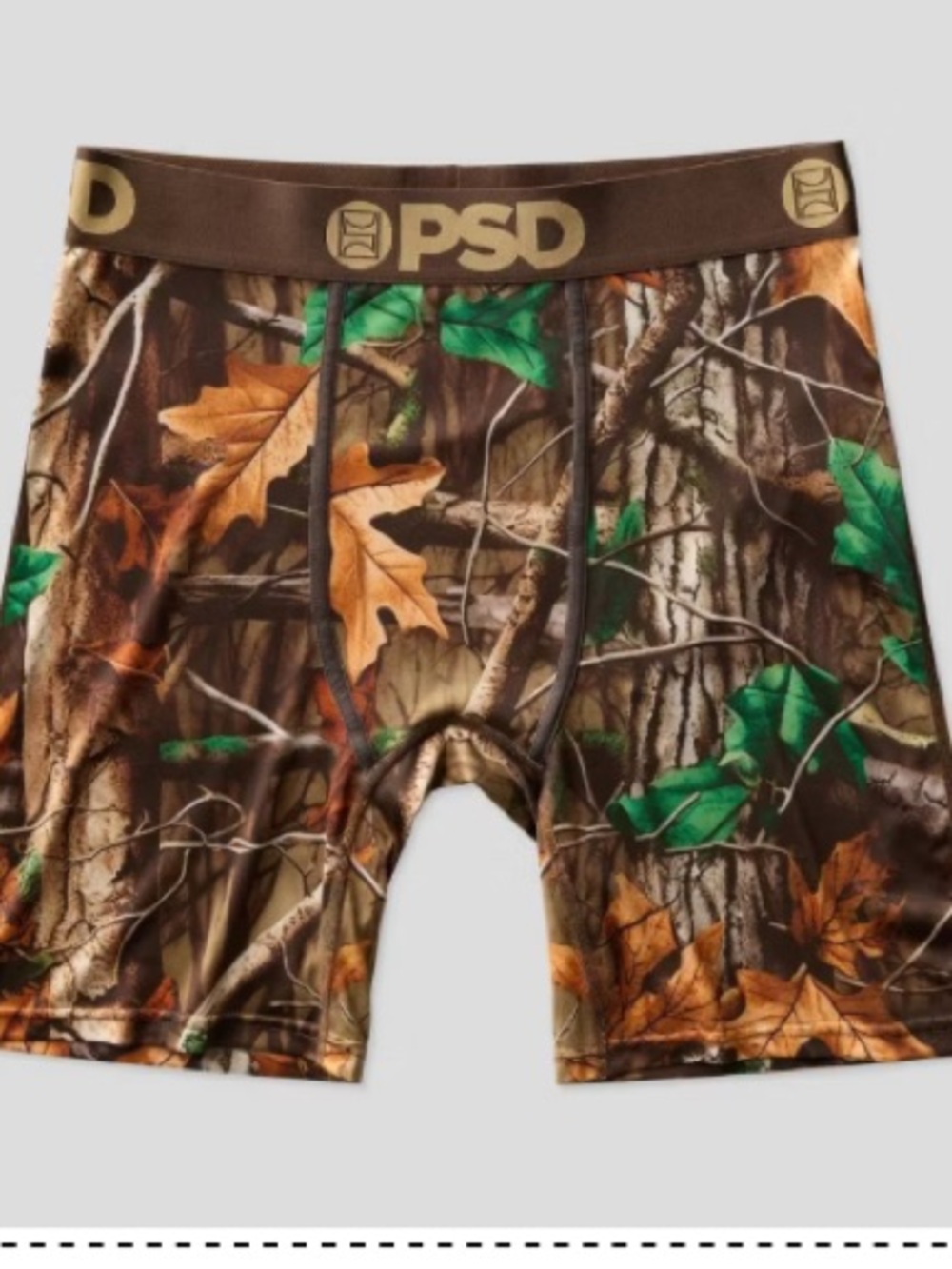 PSD Men's Forest Camo Boxer Briefs - Camo Brown, Small, NWT